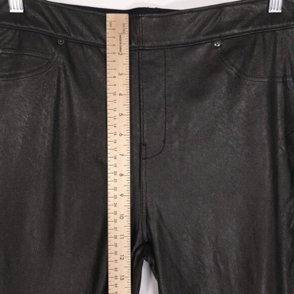 SPANX Women’s Faux Leather Like Ankle Skinny Pants 20282Q Black PETITE LARGE‎ - Picture 9 of 16